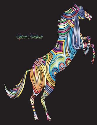 Spiral Notebook: Spiral Journal/ Notebook with Blank Pages - 100 Sheet, Horse Notebook, Size 8.5 x 11